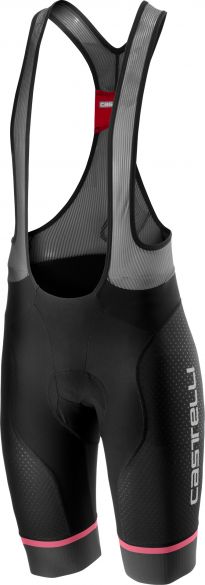 Castelli Free aero race 4 bibshort kit fietsbroek zwart/roze heren 19005-185
