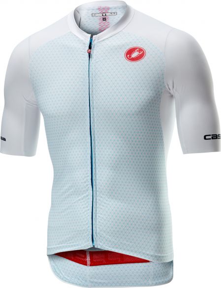 Castelli Aero race 6.0 FZ korte mouw shirt wit heren 19009-001
