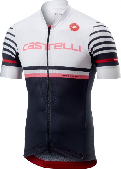 Castelli Free AR 4.1 FZ fietsshirt wit/zwart heren 19011-185