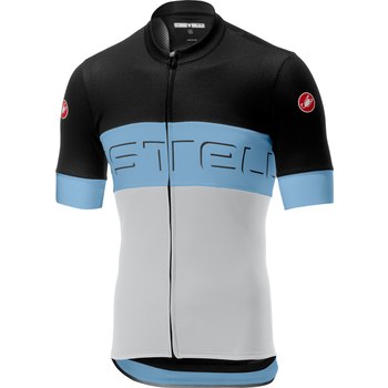 Castelli Prologo VI fietsshirt korte mouw zwart/blauw/ivoor 19015-146