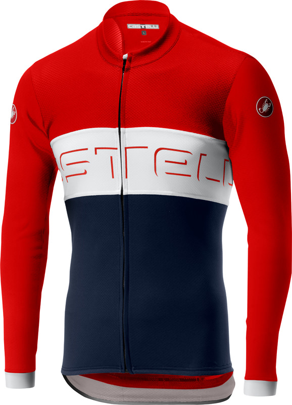 Castelli Prologo VI fietsshirt lange mouw rood/wit/blauw heren 19016-656