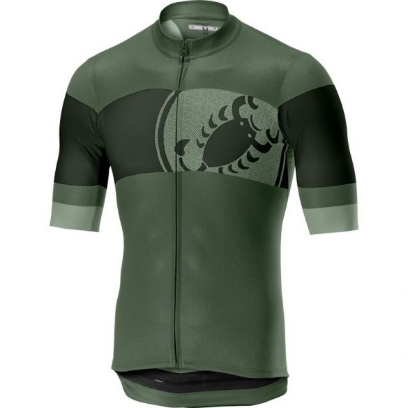Castelli Ruota fietsshirt korte mouw groen 19017-035