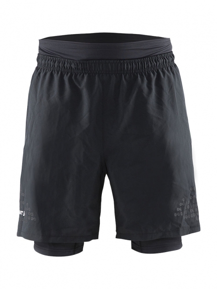 Craft Trail 2-in-1 short hardloopbroek zwart heren 1902517-9926