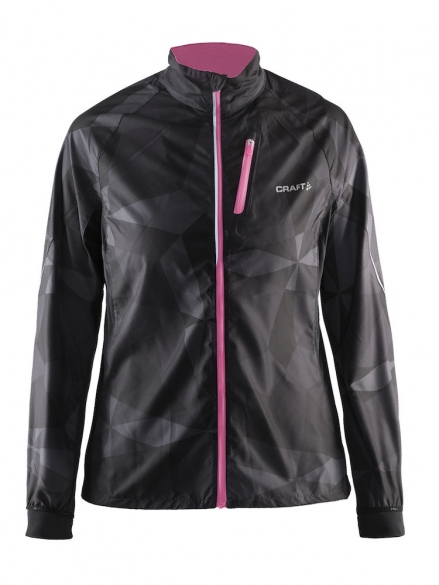 Craft Devotion hardloopjack zwart/roze dames 1903189-2091