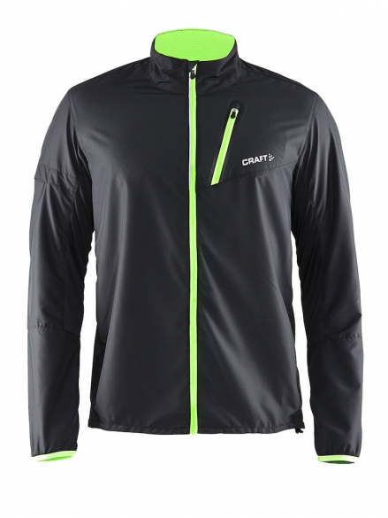 Craft Devotion hardloopjack zwart/groen heren 1903196-9810