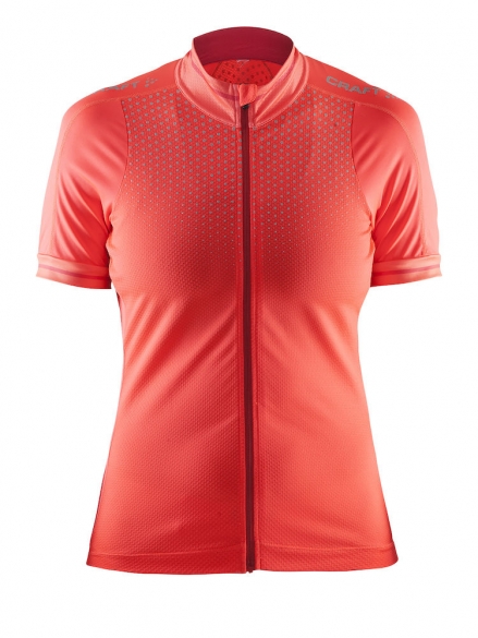 Craft Glow fietsshirt dames rood reflective print 1903265-2825