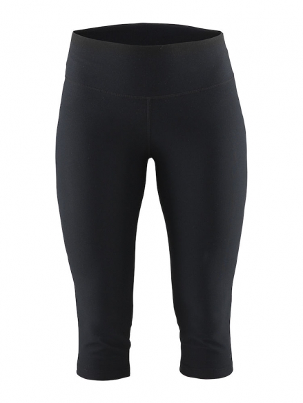 Craft Pure capri 3/4 hardloopbroek zwart dames 1903326-9999VOOR