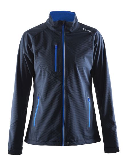 Craft Bormio soft shell winterjas blauw/navy dames 1903557-2395