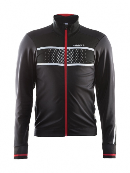 Craft Glow fietsjack zwart/rood heren 1903670-9430