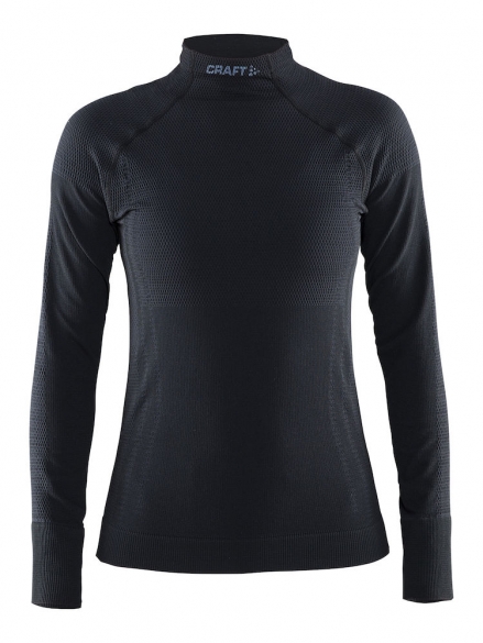 Craft Keep Warm half polo long sleeve ondershirt zwart dames 1903718-9999