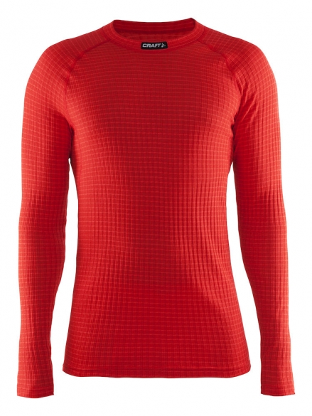 Craft Keep Warm Wool crewneck long sleeve ondershirt rood heren 1903726-1430