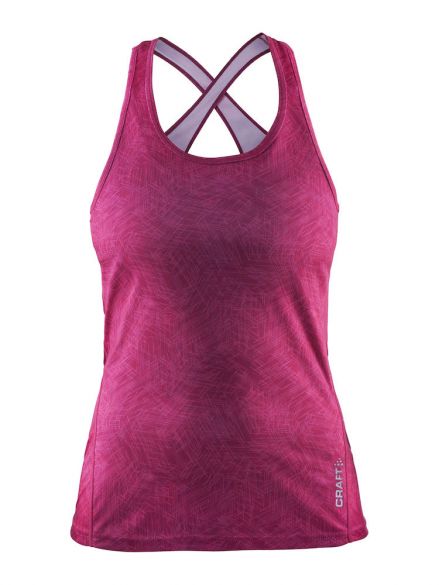 Craft Mind mouwloos hardloopshirt roze dames 1903943-1044