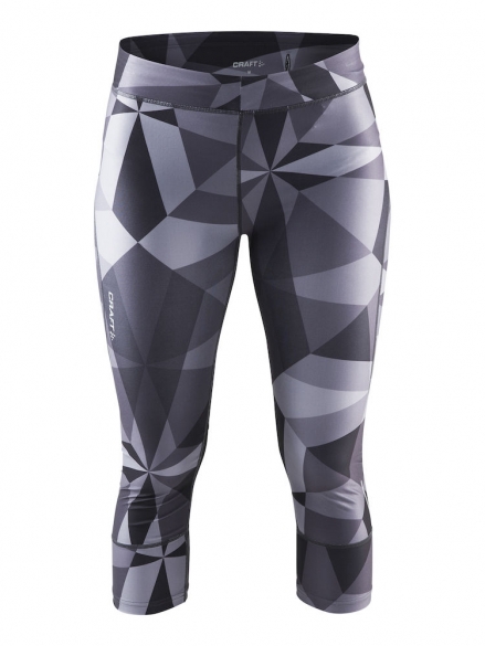 Craft Devotion capri 3/4 hardloopbroek geo/zwart dames 1903968-1091