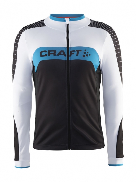 Craft Gran fondo fietsshirt lange mouw heren zwart/wit/blauw 1903988-9659