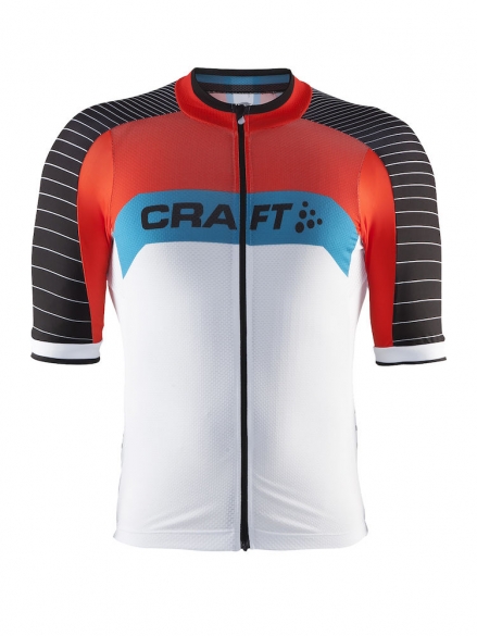 Craft Gran fondo fietsshirt heren wit/rood 1903989-2900