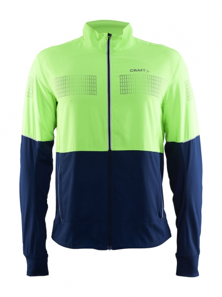 Craft Brilliant 2.0 light hardloopjack blauw/groen heren 1904305-2381