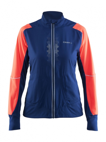 Craft Brilliant 2.0 light hardloopjack blauw/roze dames 1904306-2381