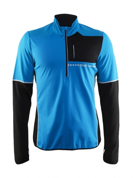 Craft Cover thermal wind hardloopshirt lange mouw blauw/zwart heren 1904325-2661