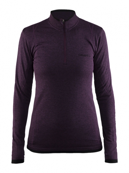 Craft Active Comfort Zip lange mouw ondershirt paars dames 1904479-1485