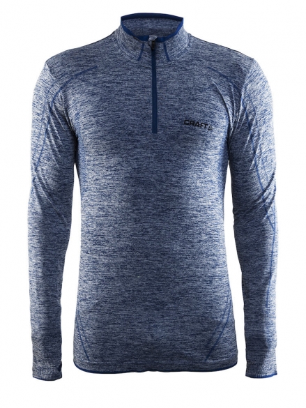 Craft Active Comfort Zip lange mouw ondershirt blauw/deep heren 1904480-1381