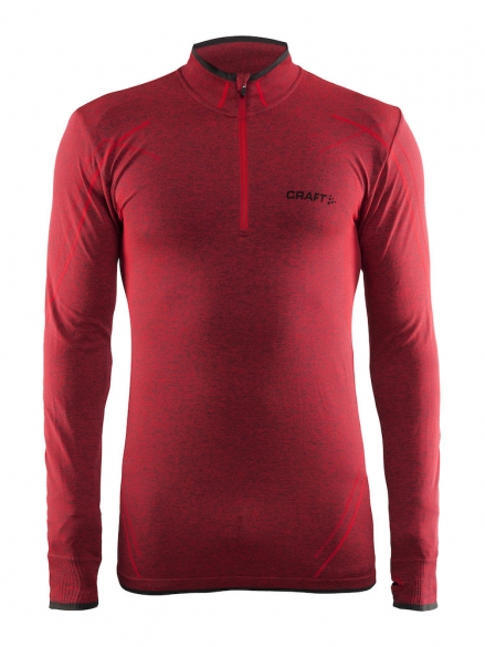 Craft Active Comfort Zip lange mouw ondershirt rood/drama heren 1904480-1464