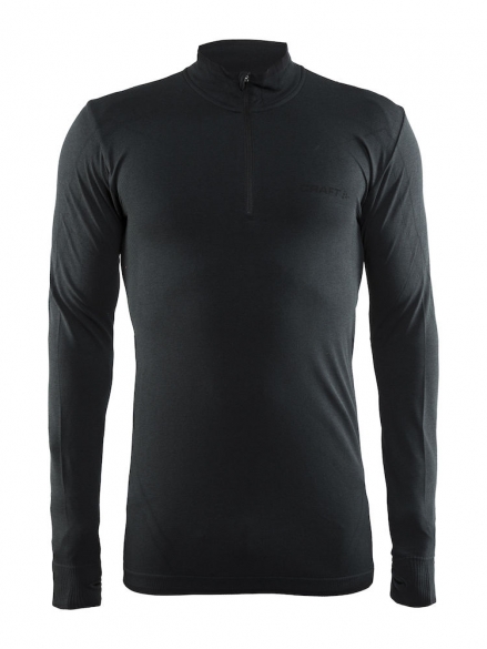 Craft Active Comfort Zip lange mouw ondershirt zwart/solid heren 1904480-B199