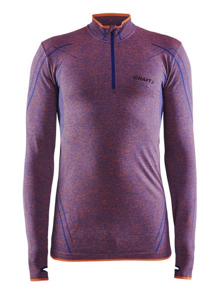 Craft Active Comfort Zip lange mouw ondershirt paars/soul heren 1904480-2386