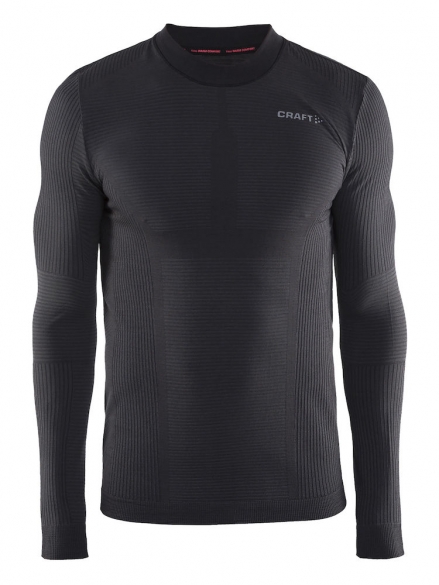 Craft Warm wool comfort lange mouw ondershirt zwart heren 1904486-9999