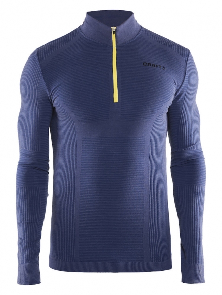 Craft Warm wool comfort rits lange mouw ondershirt blauw heren 1904487-1381