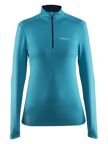 Craft Facile Halfzip Pullover dames blauw 1904524-2659