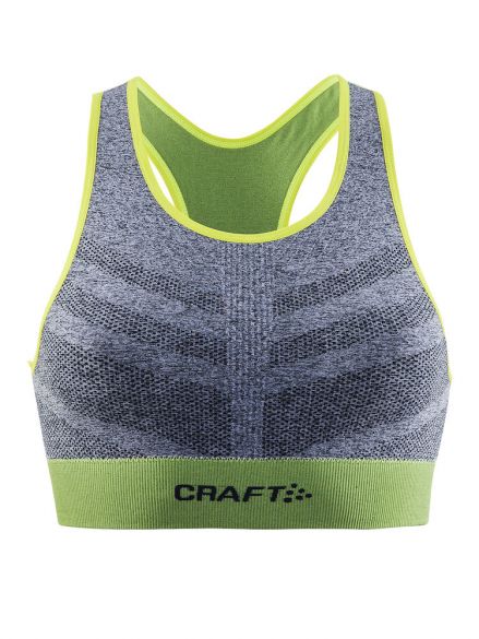 Craft cool comfort mid impact beha grijs/groen 1904907-2384