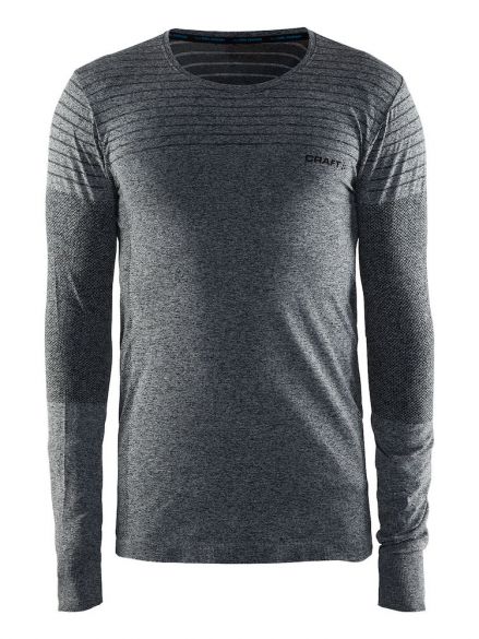 Craft cool comfort lange mouw ondershirt zwart/melange heren 1904917-1998