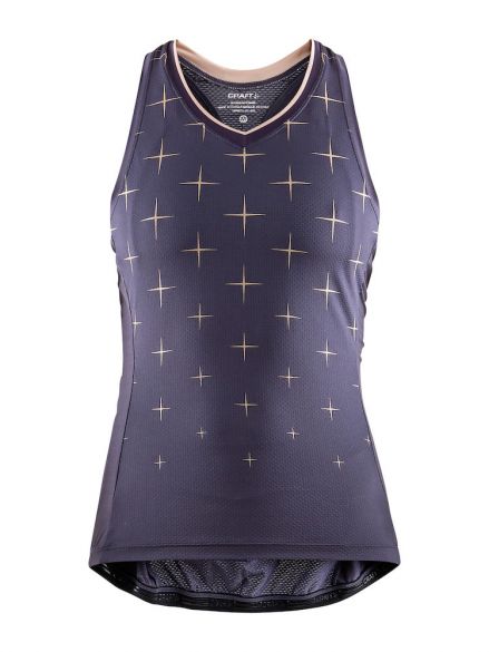Craft Belle glow mouwloos fietsshirt paars dames 1904972-2760