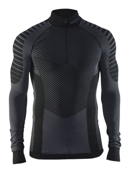 Craft Active intensity zip lange mouw ondershirt zwart/granite heren 1905338-999985-VRR