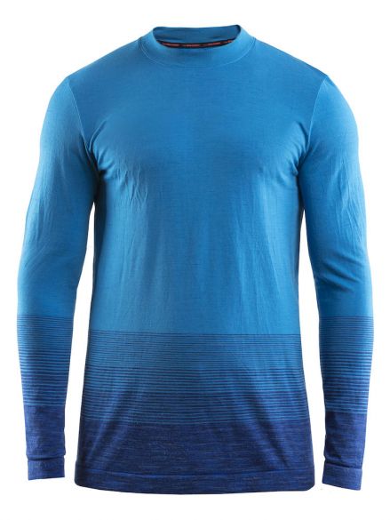 Craft wool comfort 2.0 CN lange mouw ondershirt blauw heren 1905344-392355