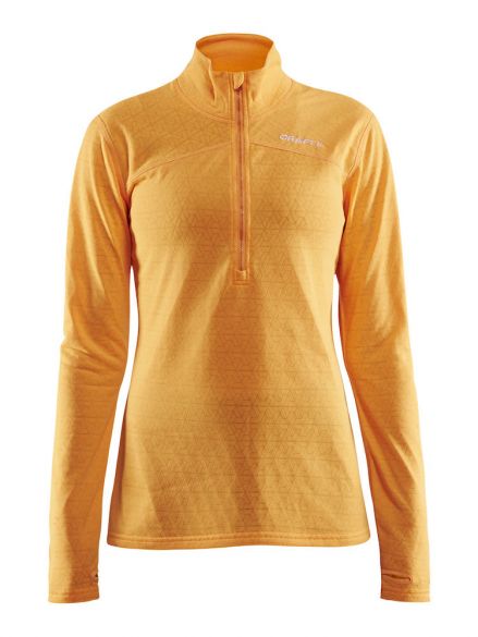 Craft Pin halfzip Skipully geel dames 1905361-563920