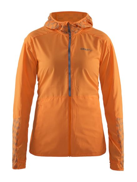 Craft Brilliant 2.0 hood hardloopjack geel dames 1905417-563000