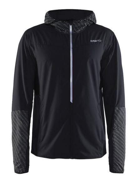 Craft Brilliant 2.0 hood hardloopjack zwart heren 1905418-999000