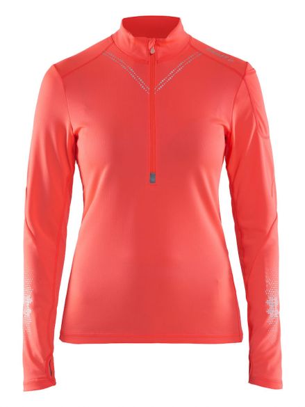 Craft Brilliant 2.0 halfzip Skipully roze dames 1905511-801000