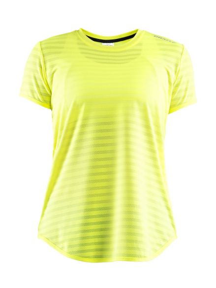 Craft Breakaway korte mouw hardloopshirt geel dames 1905837-809975