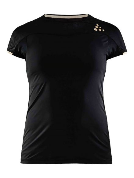 Craft Shade korte mouw hardloopshirt zwart dames 1905845-999221