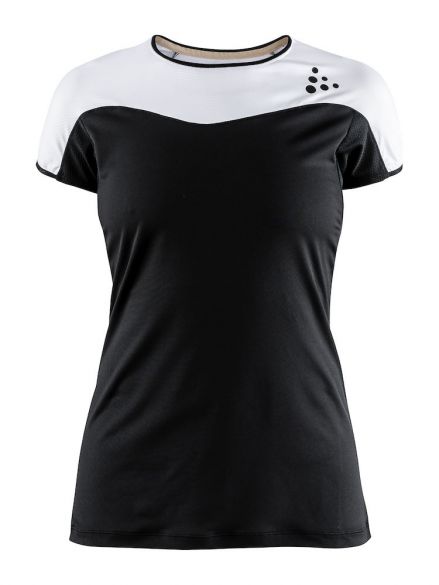 Craft Shade korte mouw hardloopshirt zwart/wit dames 1905845-999900