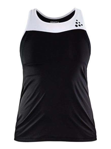 Craft Shade mouwloos hardloopshirt zwart/wit dames 1905855-999900