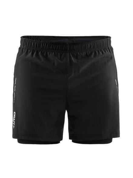Craft Essential 2-in-1 hardloop short zwart heren 1906028-999000