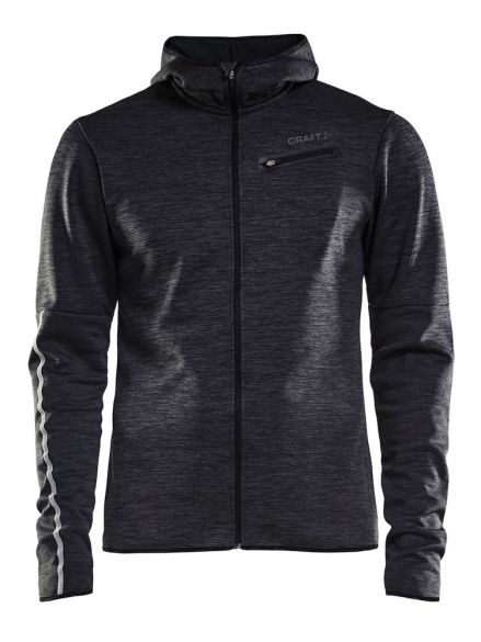 Craft Eaze jersey hardloopjack zwart/melange heren 1906032-975999