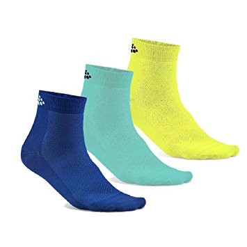 Craft Greatness Mid Sokken blauw/groen/geel 3-Pack 1906060-367619