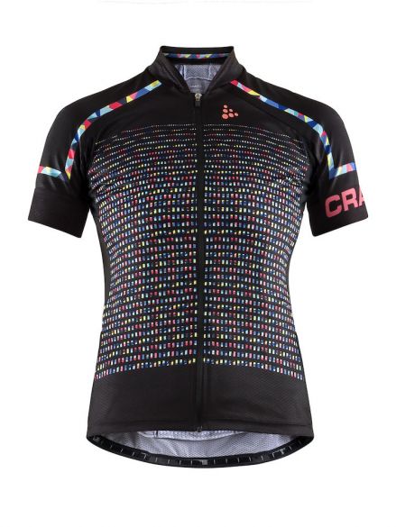 Craft Empress korte mouw fietsshirt zwart/multi dames 1906067-999007