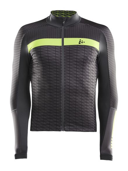 Craft Route fietsshirt lange mouw grijs/geel heren 1906088-995618-VRR