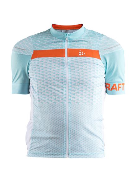 Craft Route fietsshirt korte mouw lichtblauw heren 1906089-619900