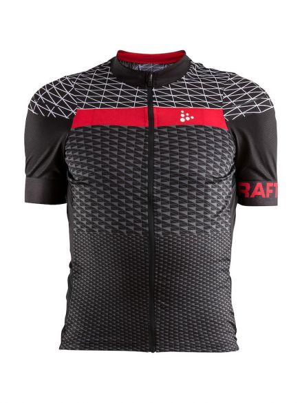 Craft Route fietsshirt korte mouw zwart/rood heren 1906089-999430